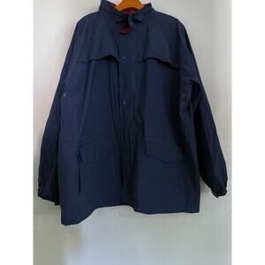 Stearns Drywear Raincoat Men XL Navy Boat Fishing Lightweight Waterproof